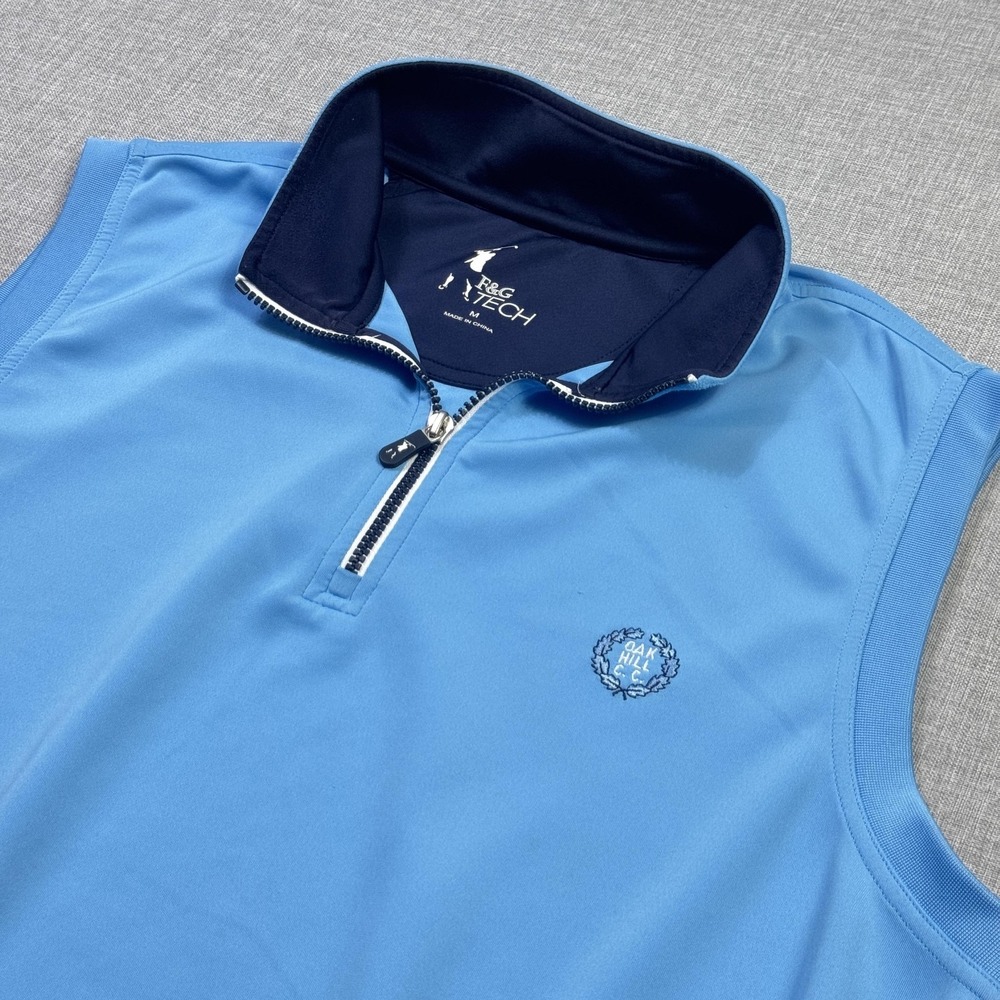 Fairway & Greene F&G TECH Oak Hill Polo‎ Golf Vest Mens Medium Blue Performance